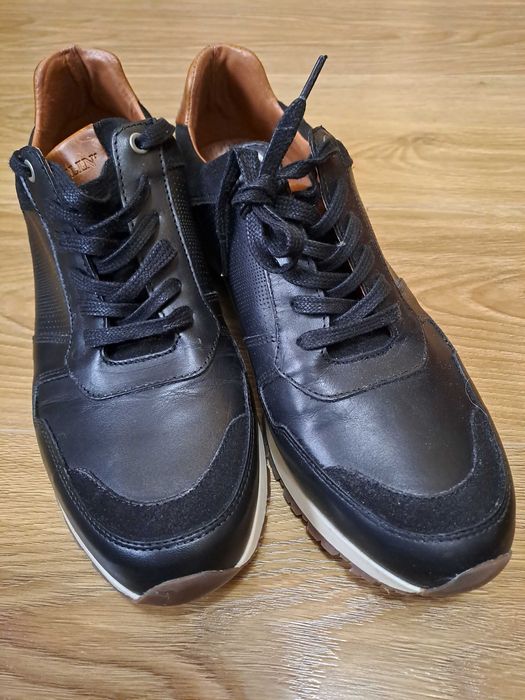 Мъжки обувки от естествена кожа, тъмносини, размер 46 - НОВИ