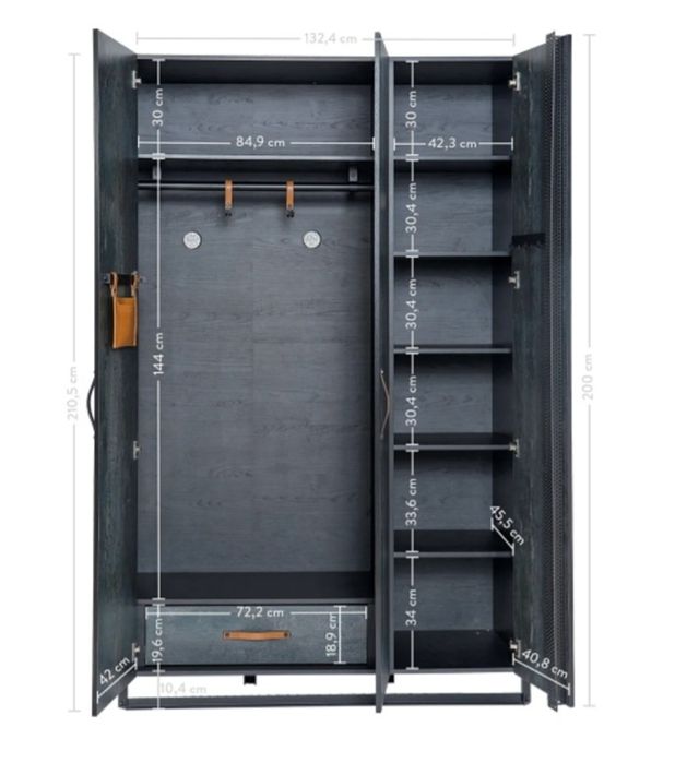 Dulap cu 3 usi DARK METAL