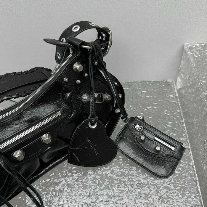 Geanta Balenciaga Le Cagole negru 33cm, Premium