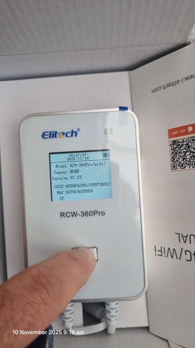 Data Logger Elitech RCW-360Pro WiFi – fără senzori, monitorizare tempe