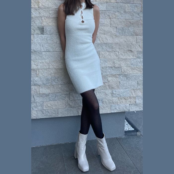 Rochie alba confortabila