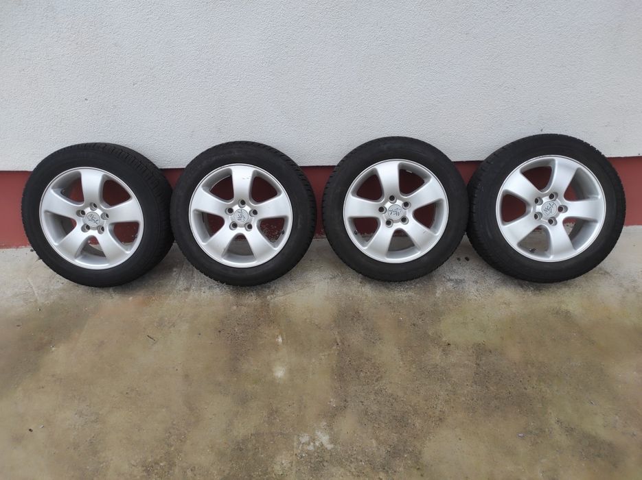 Jante aliaj cu anvelope 205/55/16/vw,audi,Seat,skoda