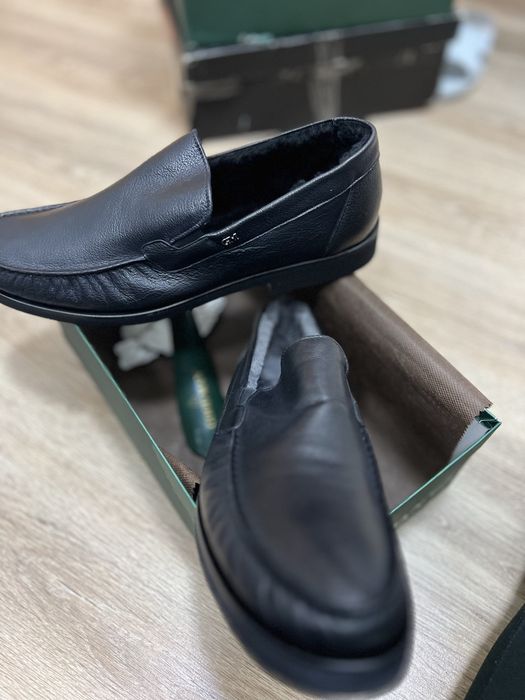 Зимние мокасины Good Man из Италии — Кожа и мех, размер 45, новые!