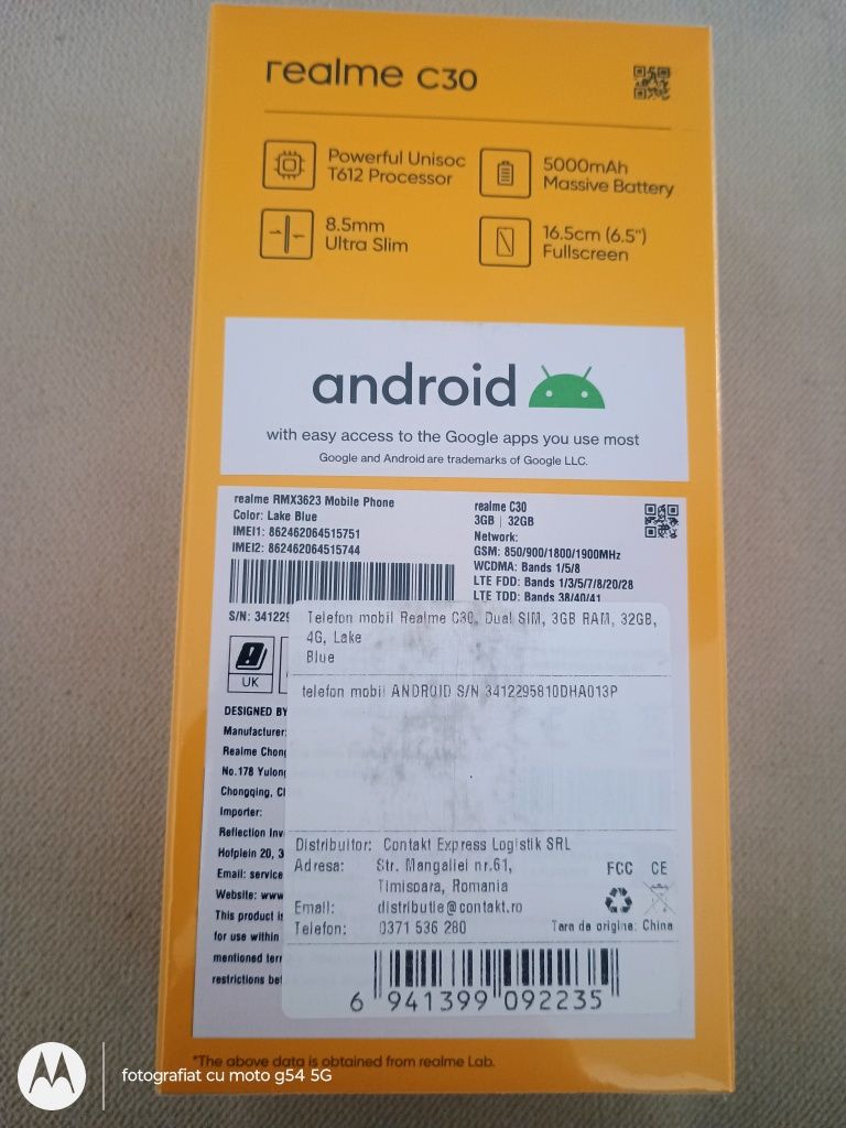realme c30, nou, blue lake