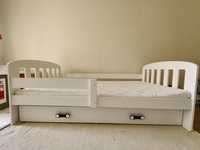 Детско дървено легло с шкаф и подматрачна рамка