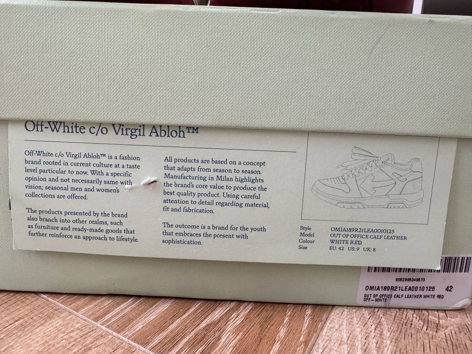 Off White out of office (nike dunk) 100% autentici