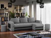 Coltar Extensibil Juno Stofa Gri Deschis / Piele Gri