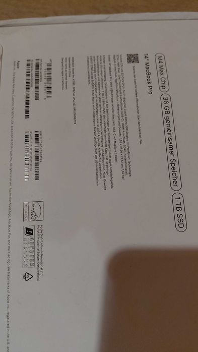 ЧИСТО НОВ MacBook Pro 14" M4 MAX 14-CPU, 32-GPU, 36GB RAM, 1TB SSD