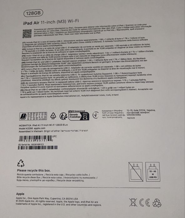 Apple iPad Air M3 128gb