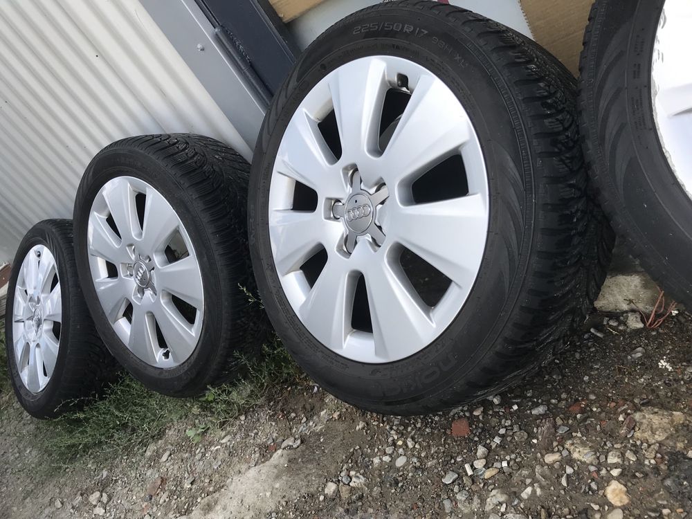 Jante aliaj audi a4 b8 5x112 r17 et45 7,5j nokian 225 50 r17 iarna