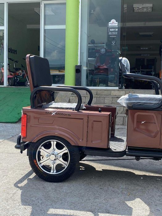 Електрическа Двуместна Триколка CARGO LUX 1500W - BROWN MATTE