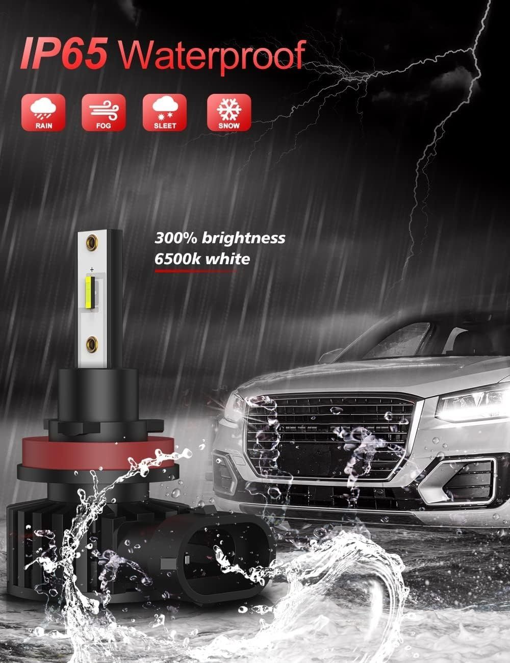 H11 Лед   крушки 110W 18000LM 6500K