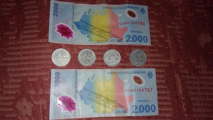 Bancnote 2000 lei / Monezi 500 lei