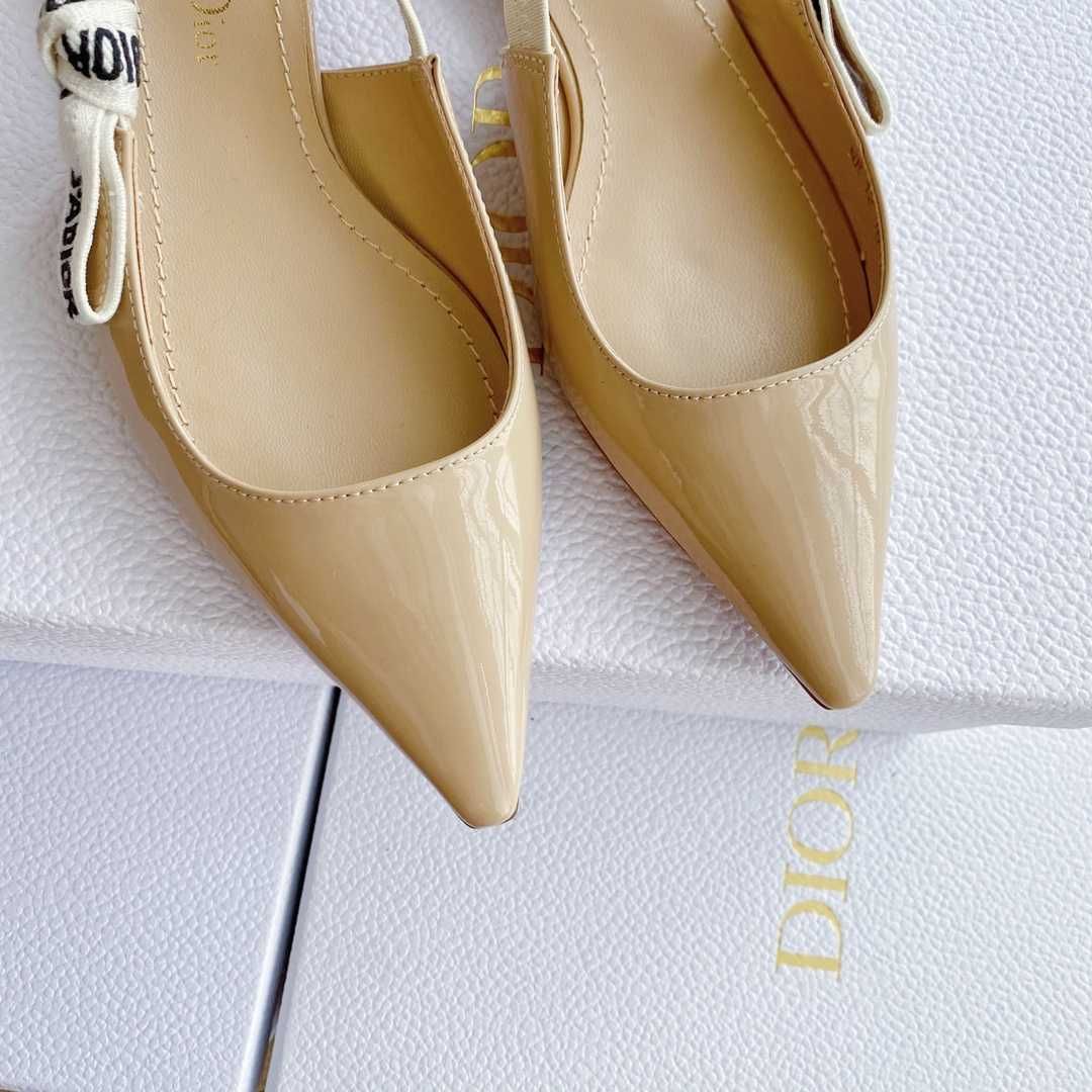 Sandale Christian Dior J'Adior nude patent, pantofi Premium