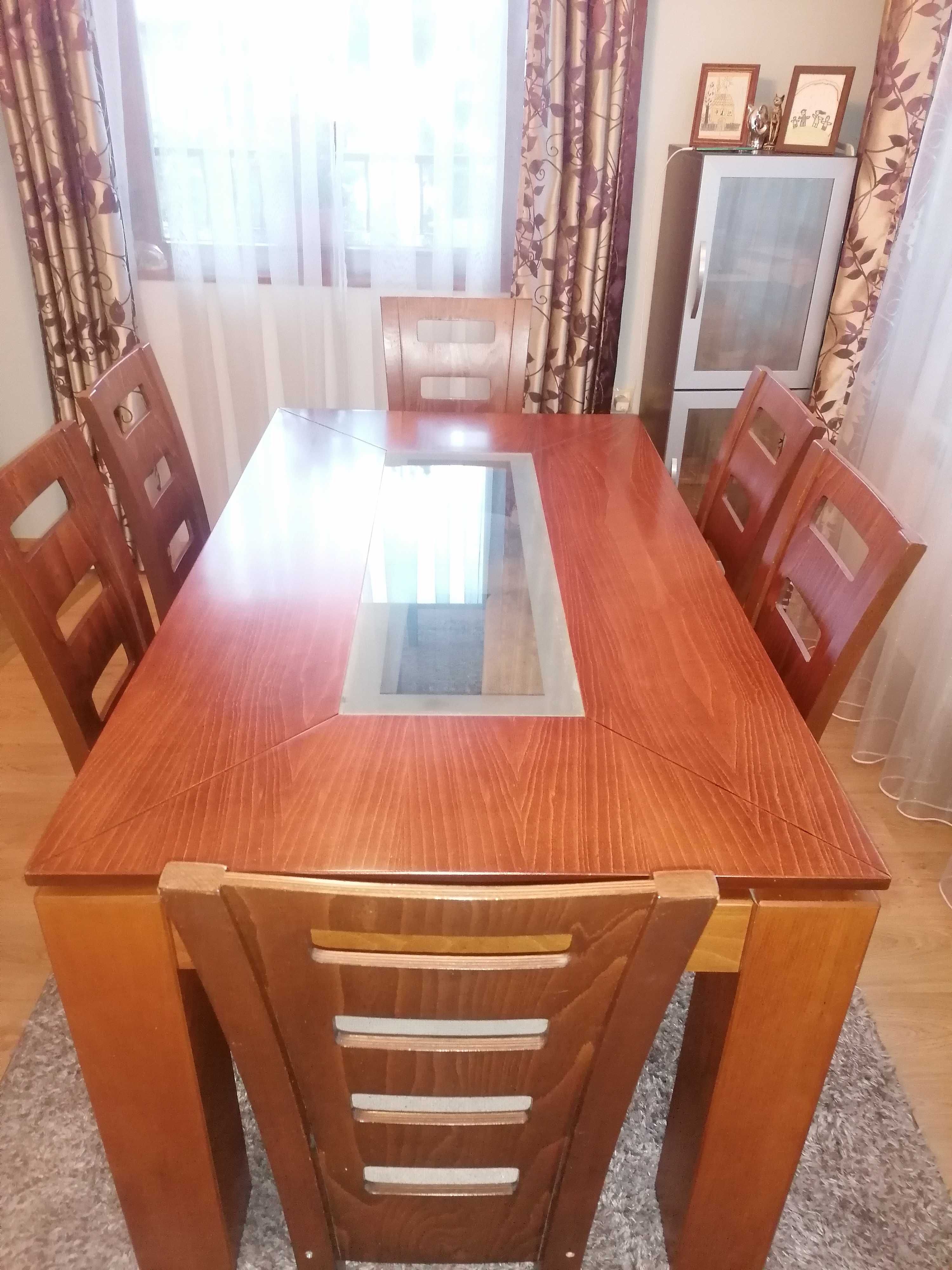 Трапезна маса комплект с 6 стола