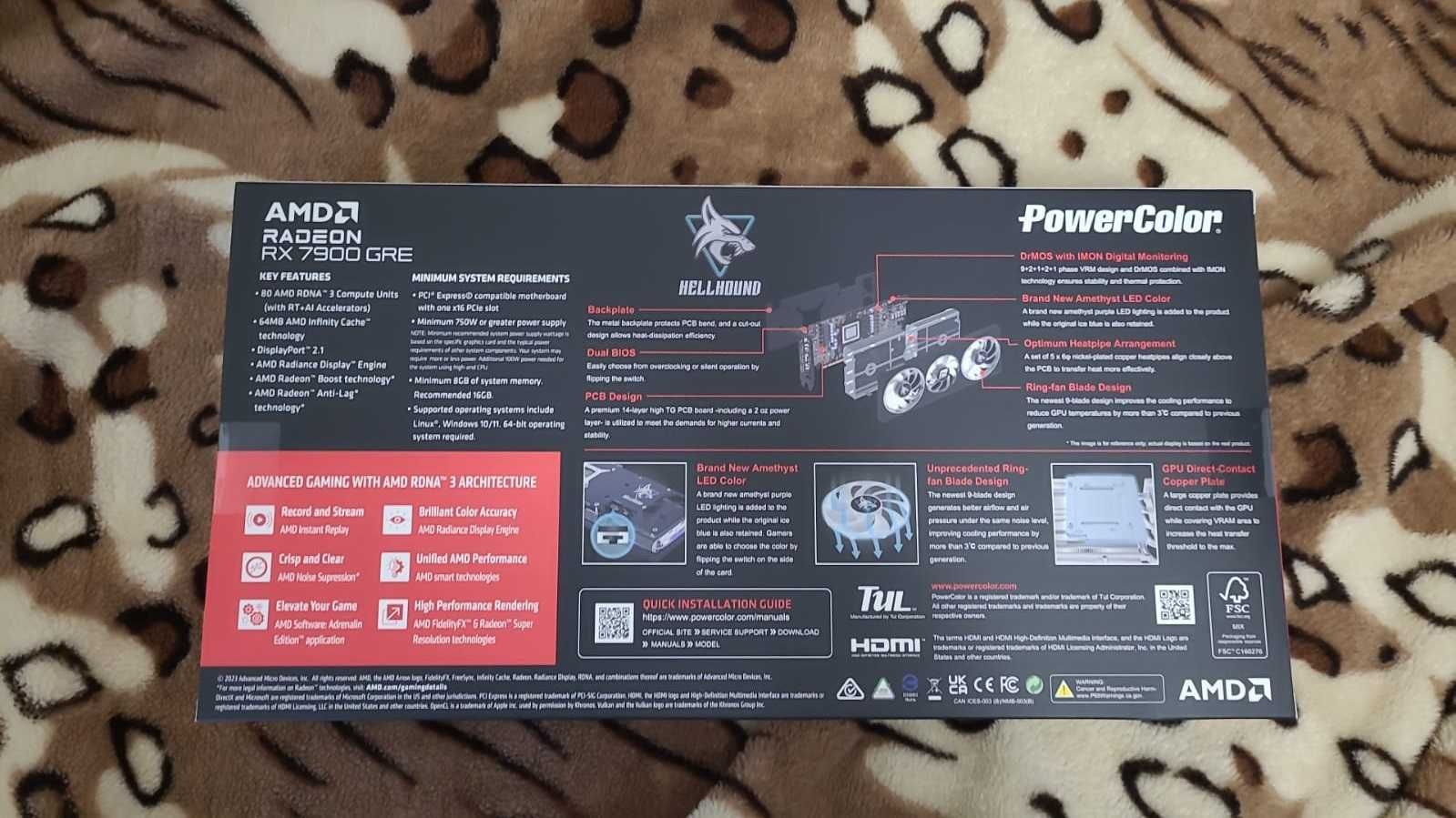 Placa video Radeon RX 7900 GRE 16GB Powerrcolor Hellhound -noua