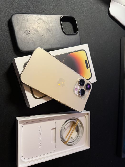 iPhone 14 Pro Gold 256GB Liber - zgarieturi ecran - Bat 85%