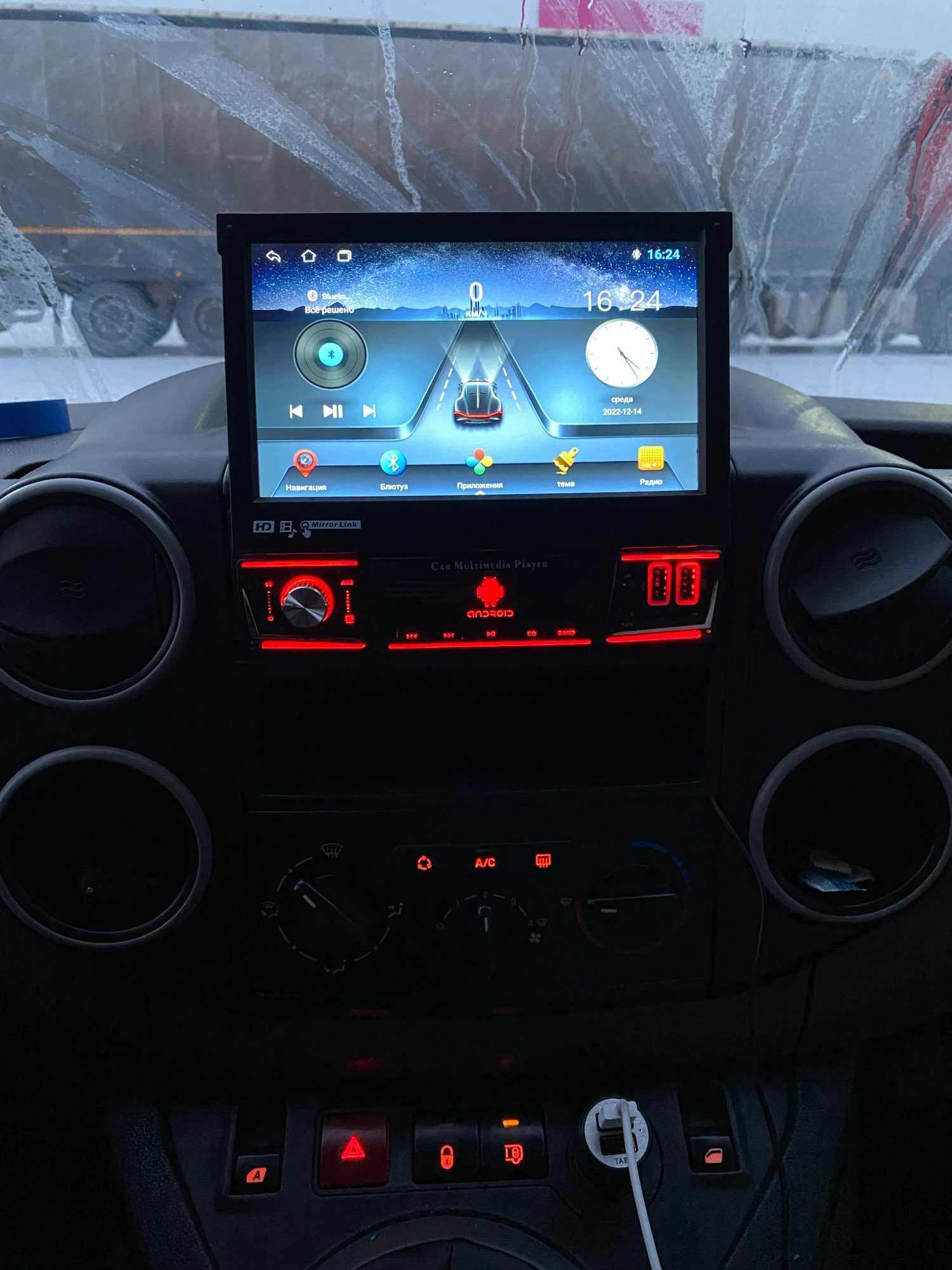 Navigatie GPS Android 13 1DIN Universala Ecran Retractabil - Wi-Fi USB