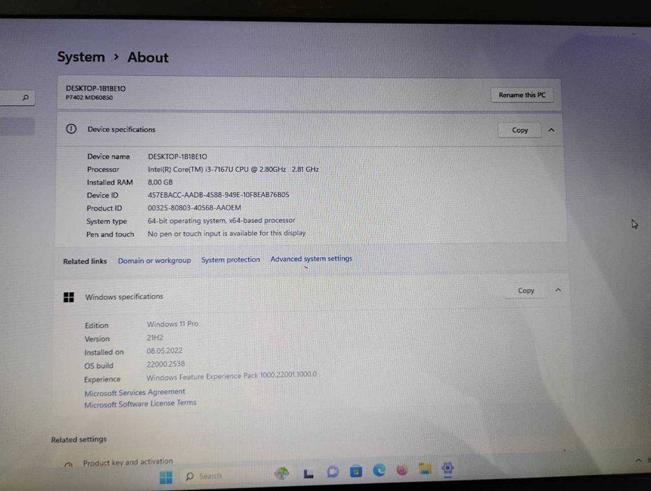 Laptop Lenovo Medion Akoya P7402, i3 gen7, RAM 8GB, SSD 120, 18 inch