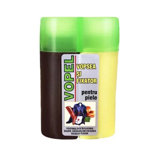 Vopel Negru-Alb-Gri-Maro, vopsea piele fixator, 130 g