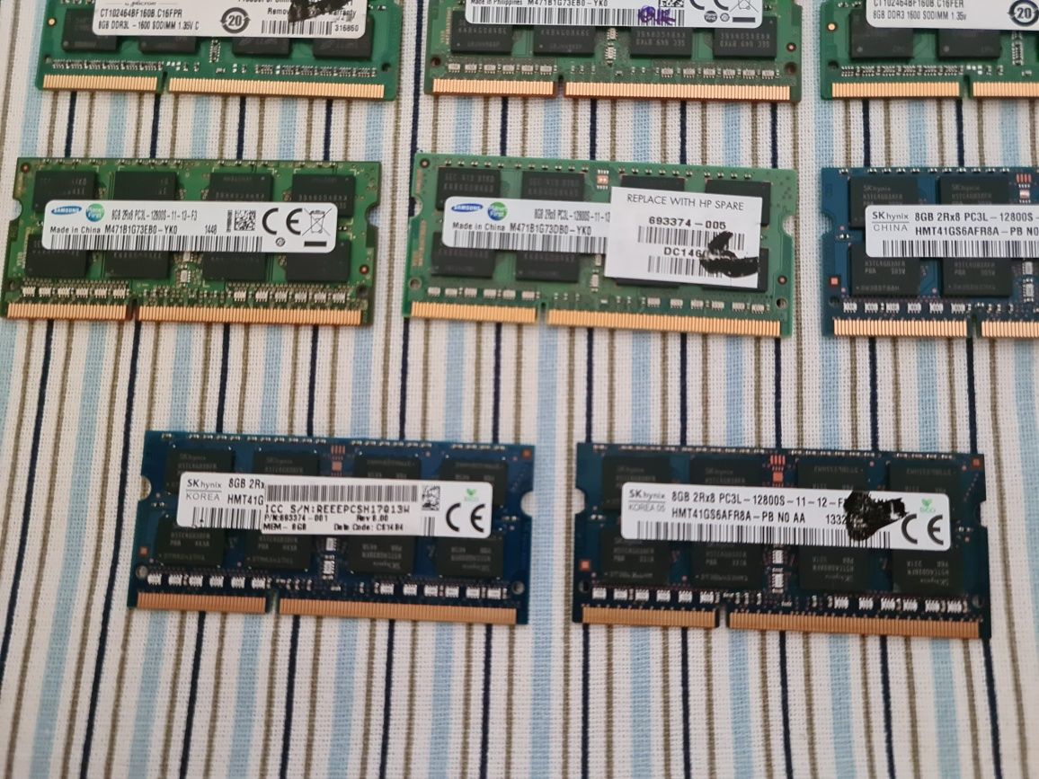 Memorie RAM Samsung, Hynix 4Gb, 8Gb DDR3/DDR3L/DDR4, laptop