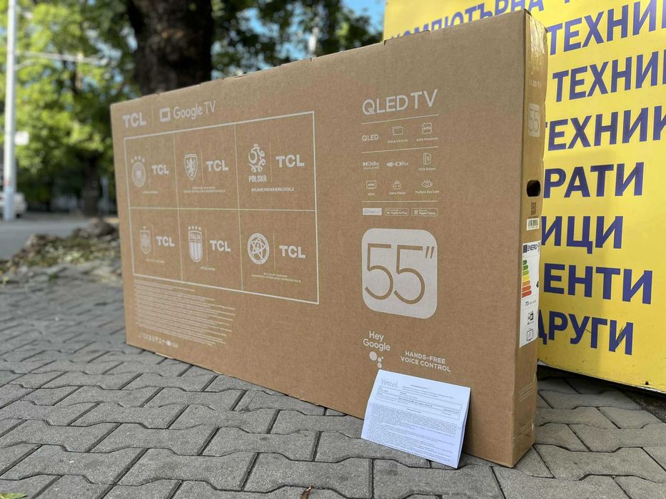 Телевизор TCL 55P7K QLED Smart Google TV / Чисто нов / Запечатан