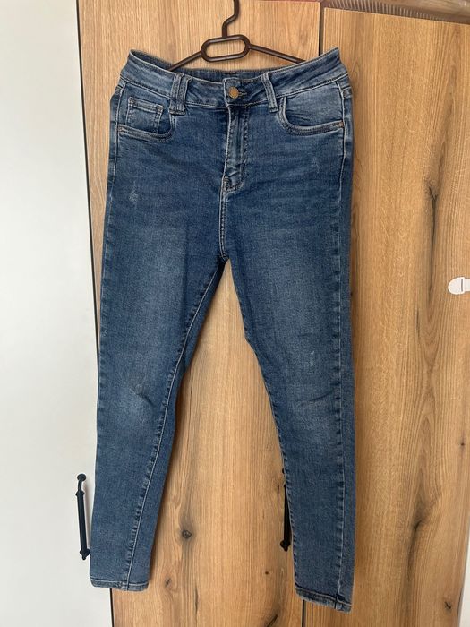 Сини дънки Slim fit + подарък колан