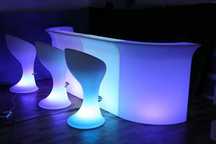 Cocktail bar iluminat interior cu LED rgbw, telecomanda, bar luminos