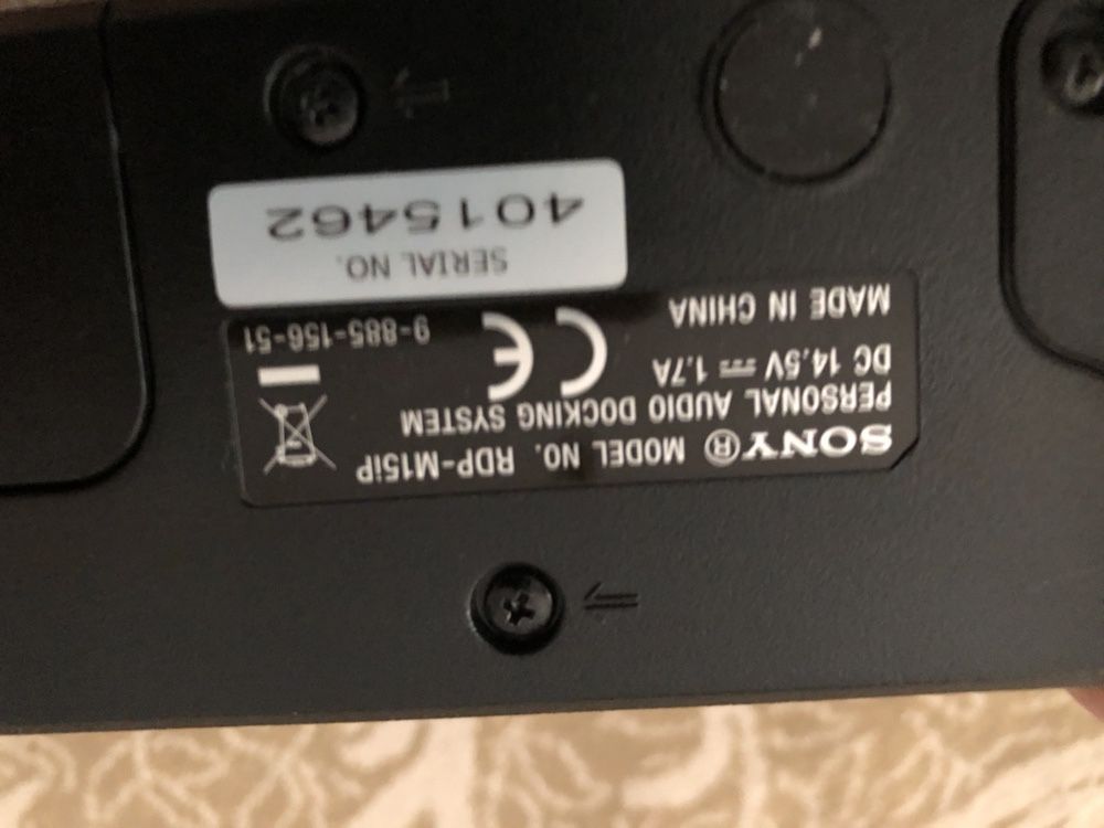 Sony RDP M15iP sistem de andocare boxe portabile incarcator