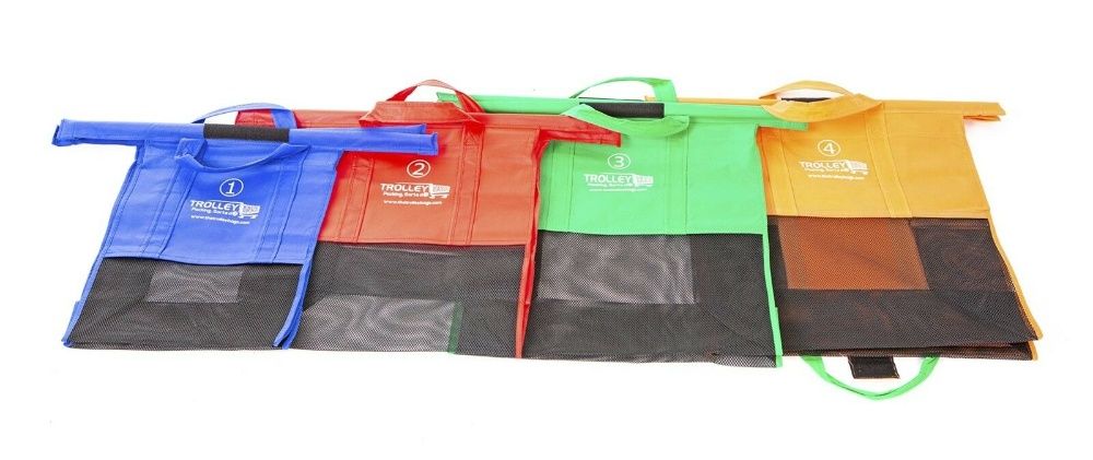 Комплект 4 броя пазарски чанти за многократна употребата, Original Vib
