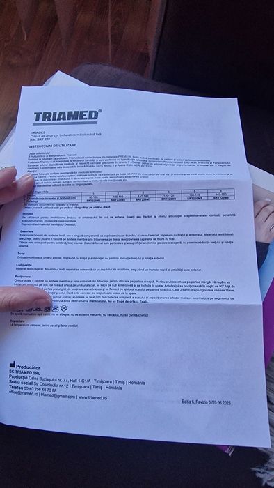 Orteza umar, brat, antebrat drept