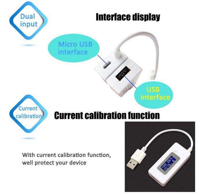 USB Tester Baterie Capacitate Acumulator Voltaj Incarcator Alimentator