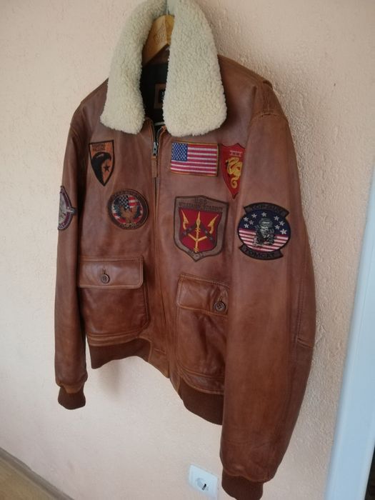 Geaca piele bărbati Aviator Newton xl