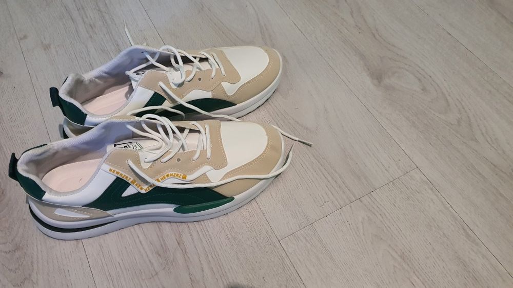 Мъжки Обувки Сникърси Спортни Елегантни кецове бяло бежово есенни 43