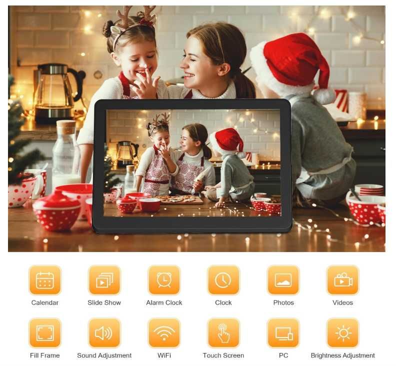 Rama foto "8 1080p digitala Touchscreen WIFI 16gb memorie interna