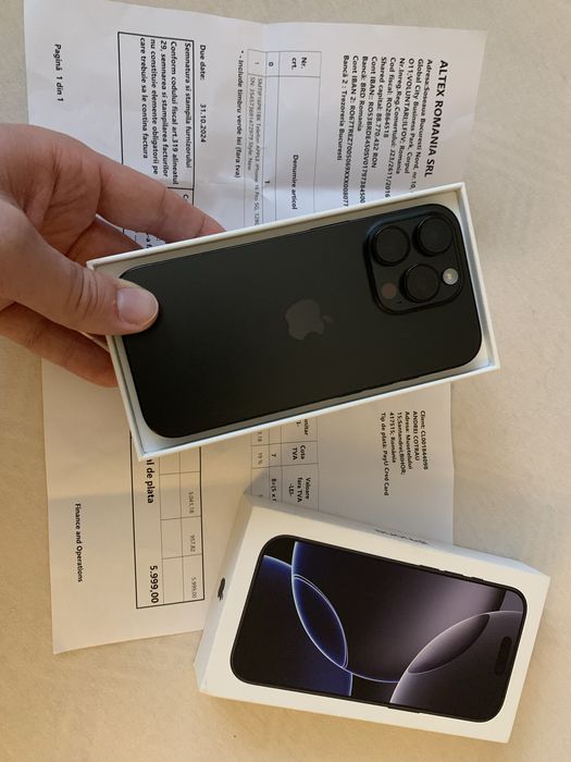 iPhone 16 Pro -acte de privenienta Altex-