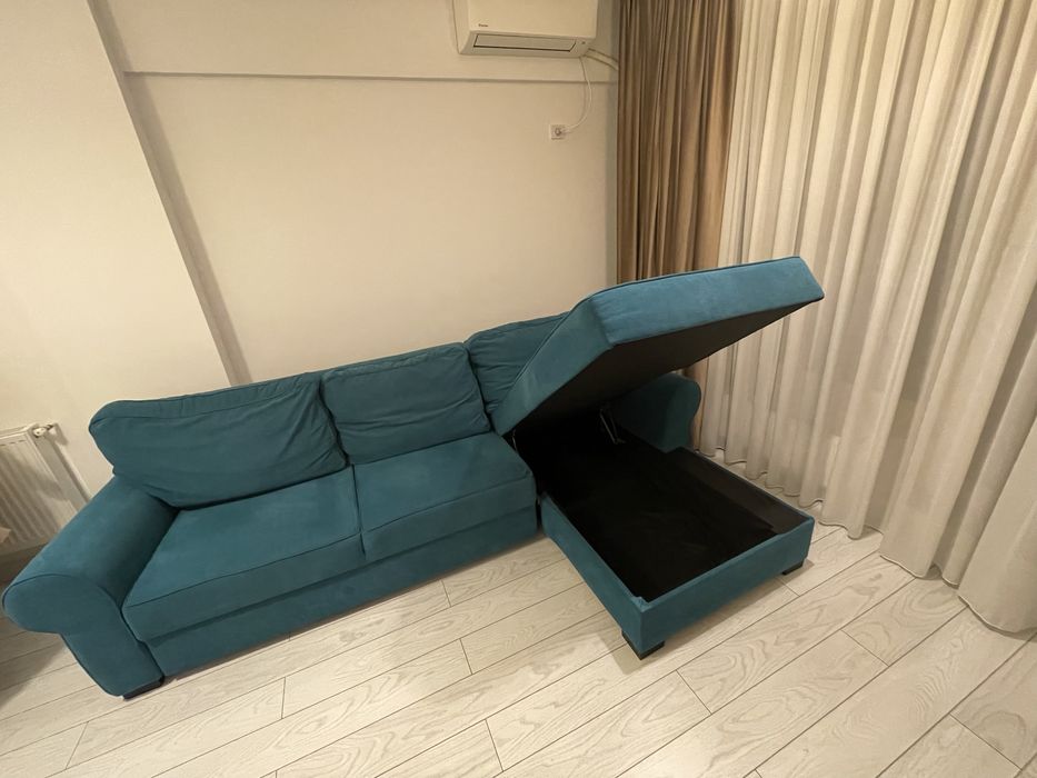 Canepea extensibila Mobila Dalin coltar cu spatiu de depozitare