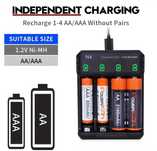Зарядно за батерии /независимо зареждане/ 1.2V USB Тип-C