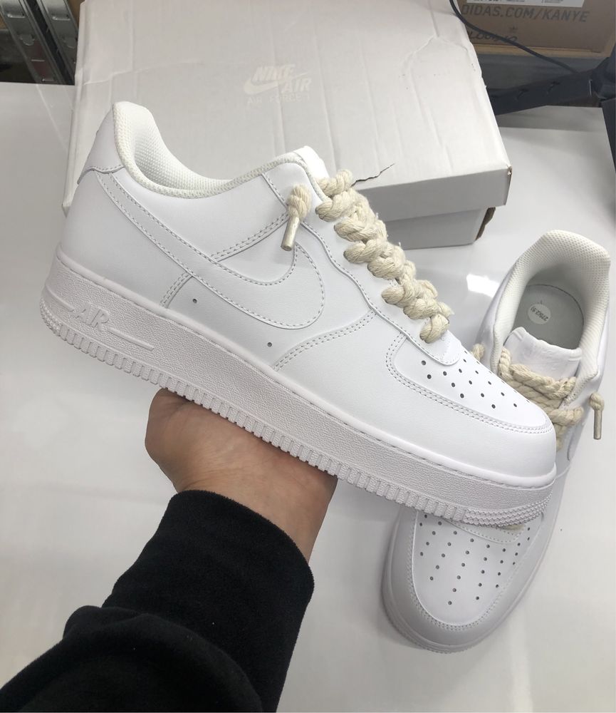 • AirForce1 • Nike Air Force 1 Snow White Rope Laces