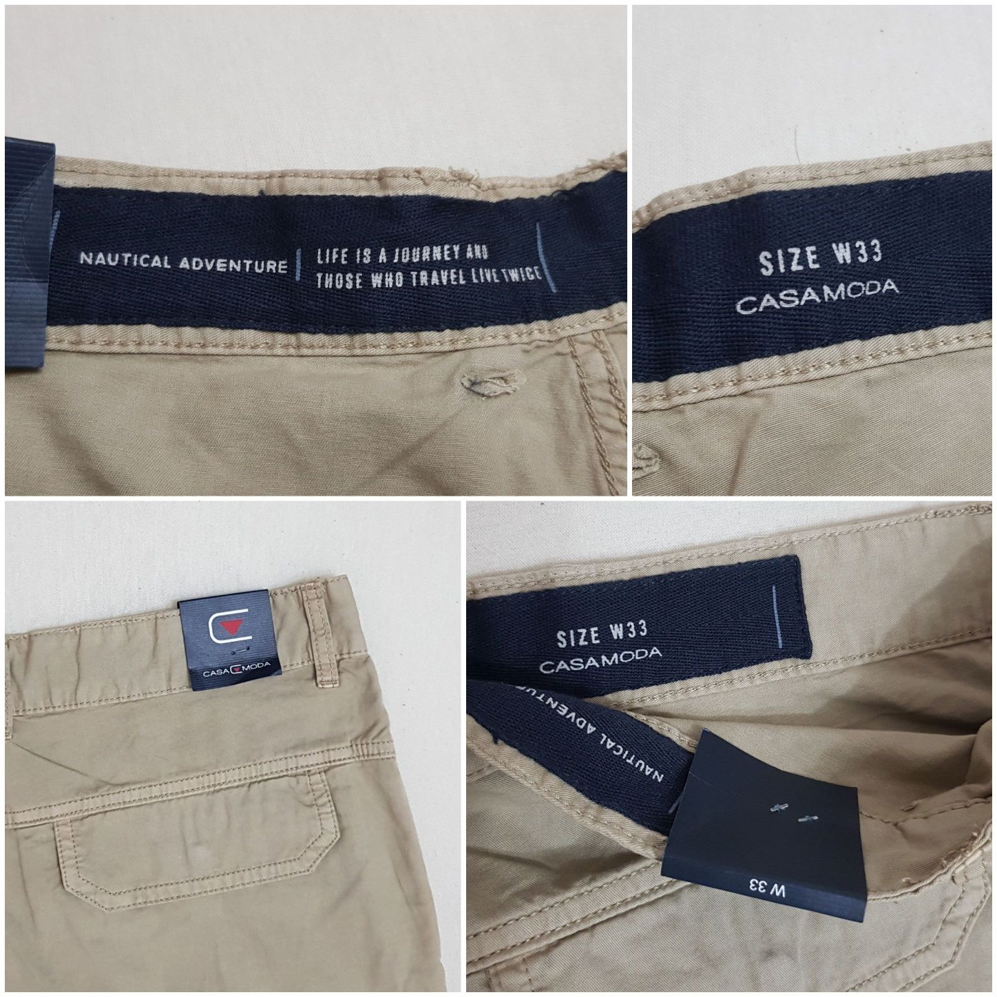Pantaloni scurți cargo CASA MODA Noi ptr bărbați, 100% bumbac, Nr 33 M