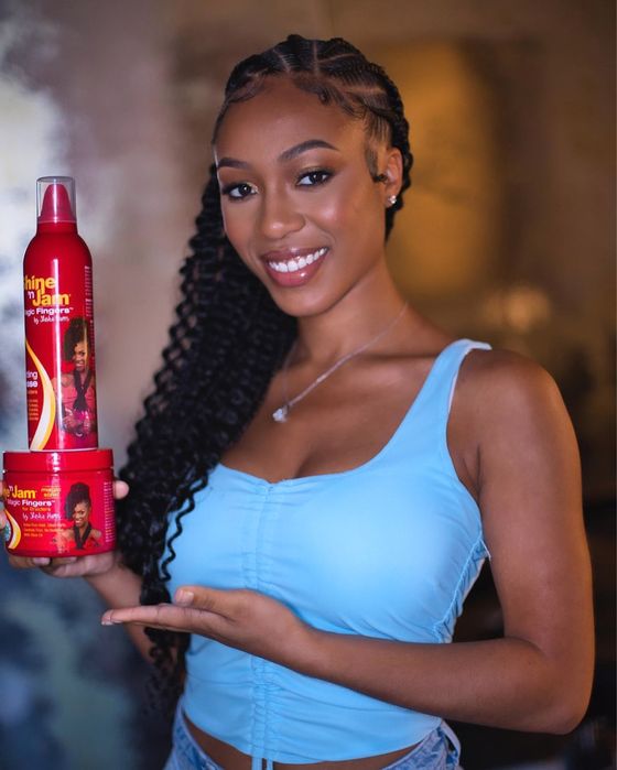 Shine’n Jam Set gel+spumă pentru codite impletite