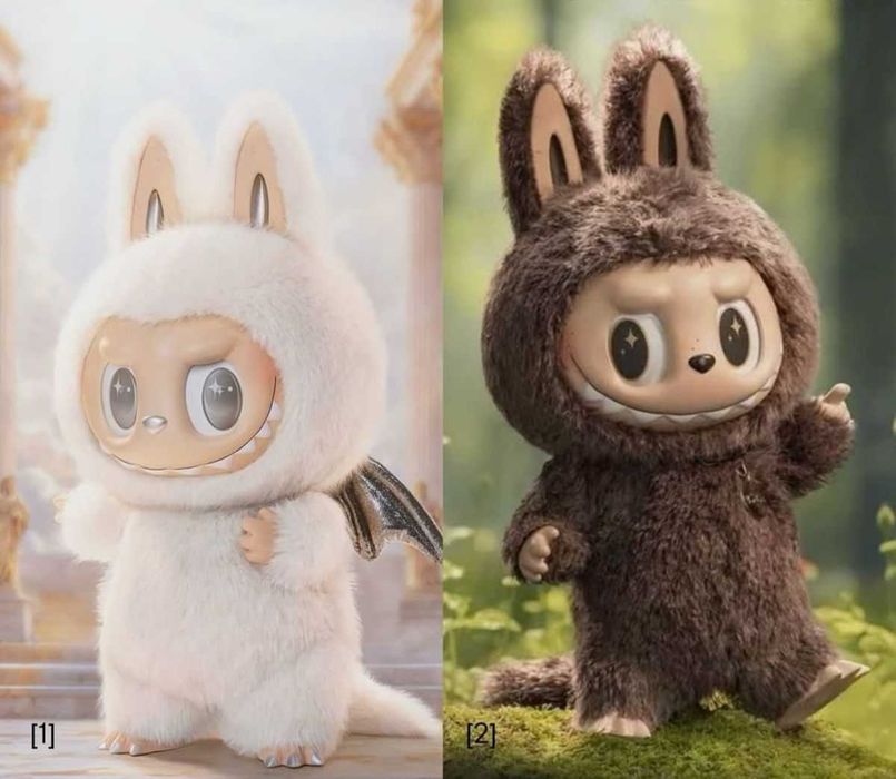 Голямо Лабубу Зимомо 58см Labubu Zimomo Бяло/Кафяво