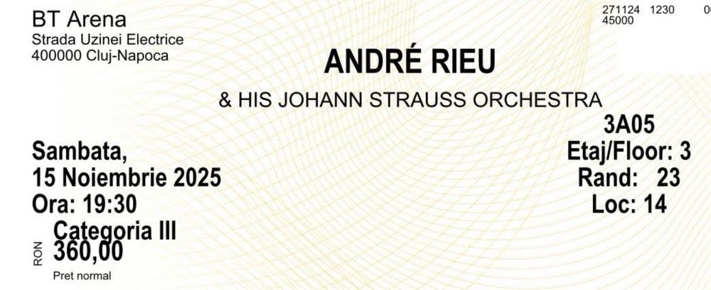 vand doua bilete la Andre rieu