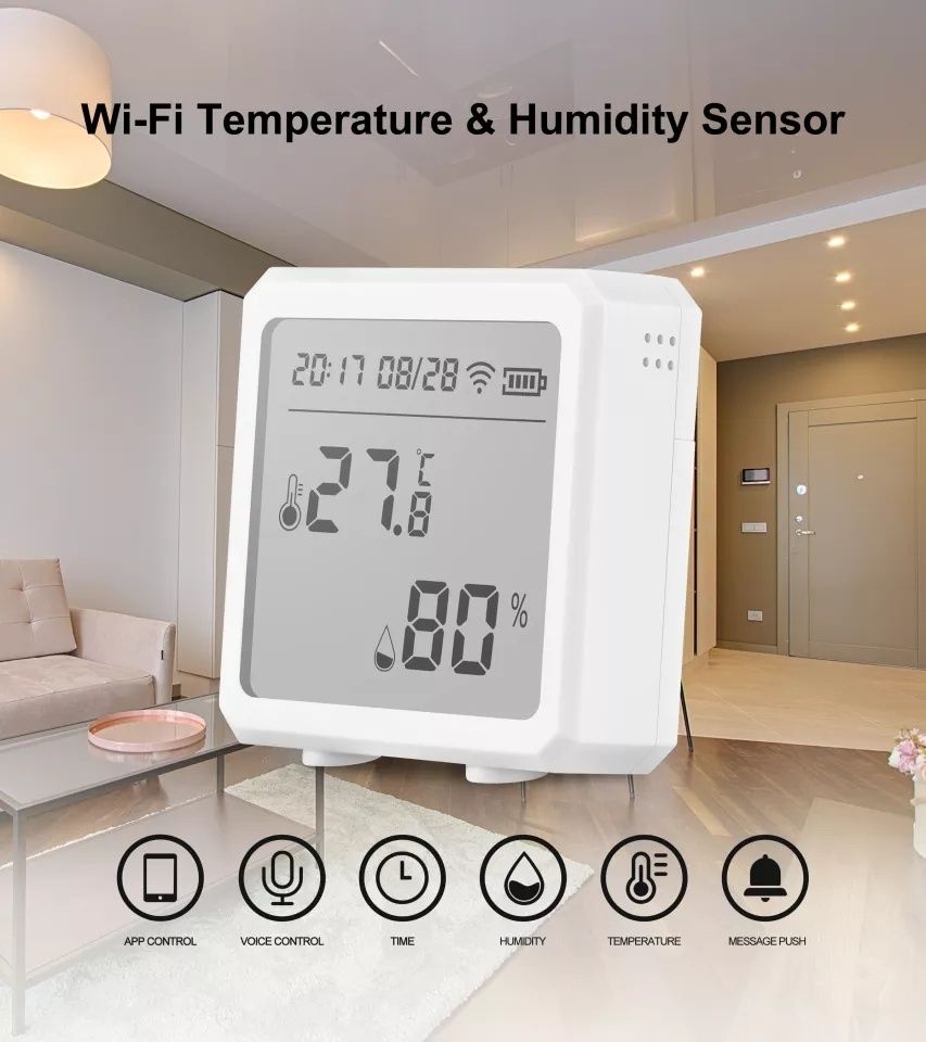 Senzor de temperatură și umiditate Tuya / Smart Life WIFI + BT, nou!