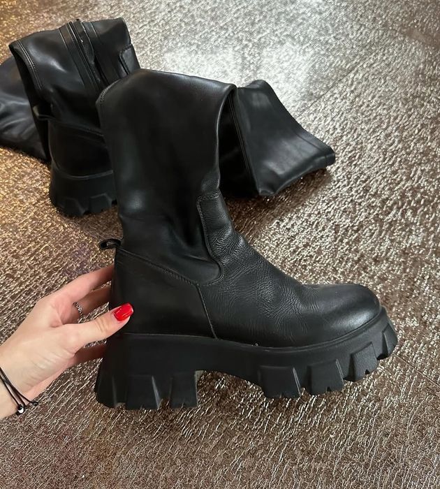 Чизми ботуши от естествена кожа 37 номер