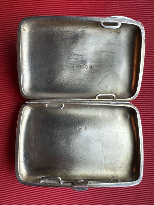 Tabachera tigari argint sterling Sheffield 1985