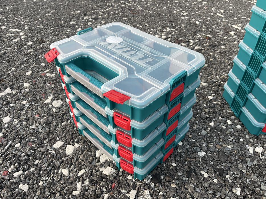 Set 5 cutii organizare suruburi, scule sau accesorii pescuit Total