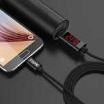 Новый Кабель Topk microUSB 1m 2.4A с дисплеем (напряжение, сила тока)