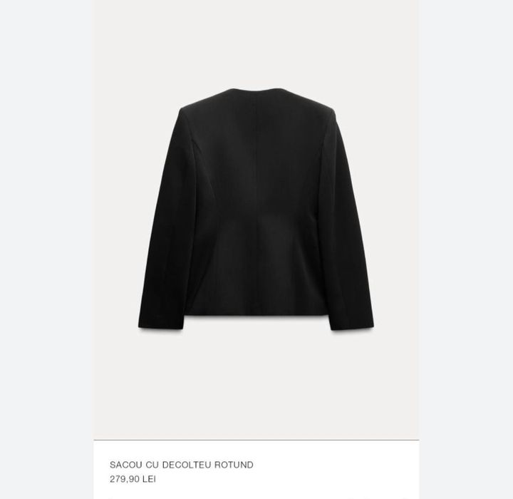 Vând sacou cu decolteu rotund zara