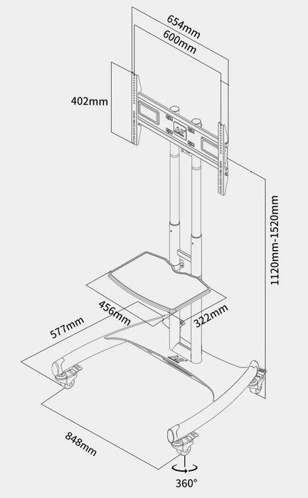 Кронштейн Стойки ножки для интерактивных панелей kronshteyn
